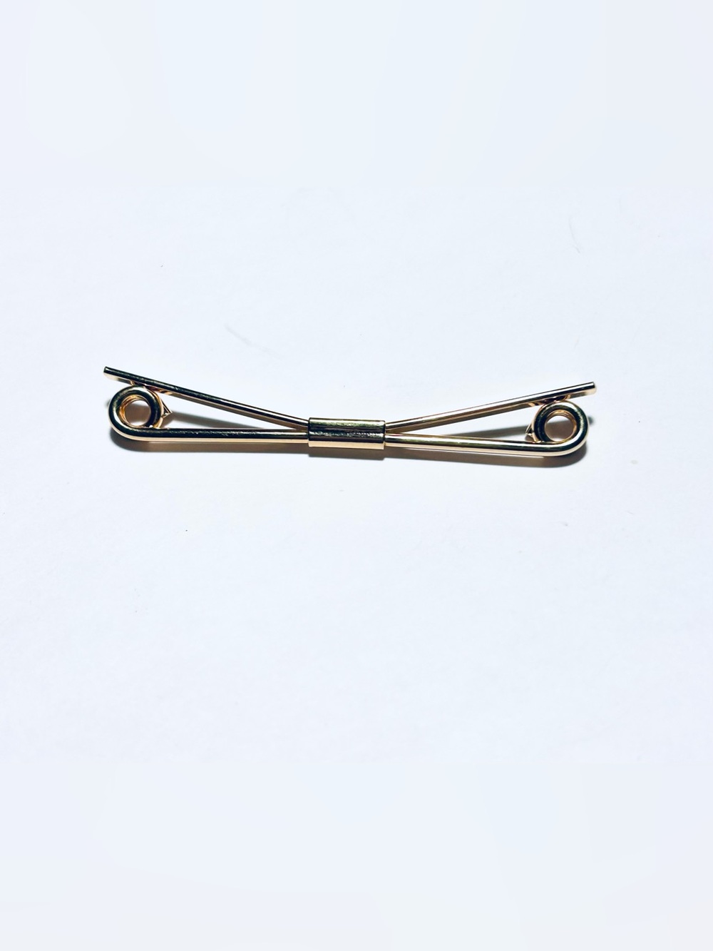 Vintage Gold Tone Collar Bar Clip - Men's Formal Wear